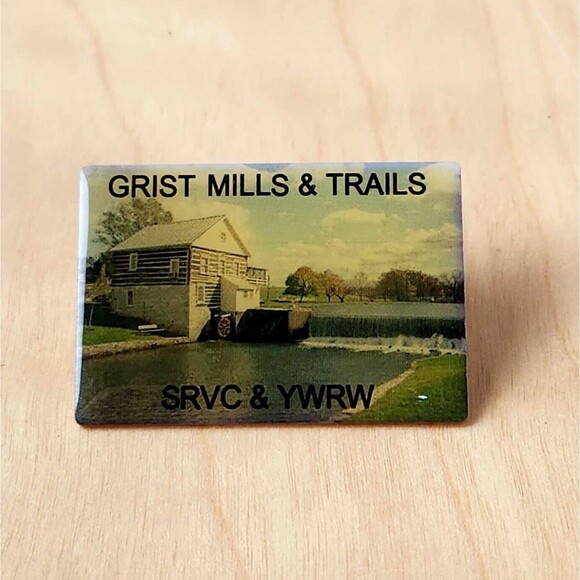 Vintage Susquehanna Rovers Brooch Pin Grist Mills & Trails SRVC & YWRW - Picture 1 of 3